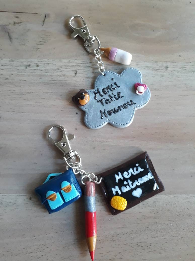 Portachiavi Personalizzato Per Tata - Regalo Di Ringraziamento Fine Anno O Contatto - Idea Regalo Per Maestre E Educatrici