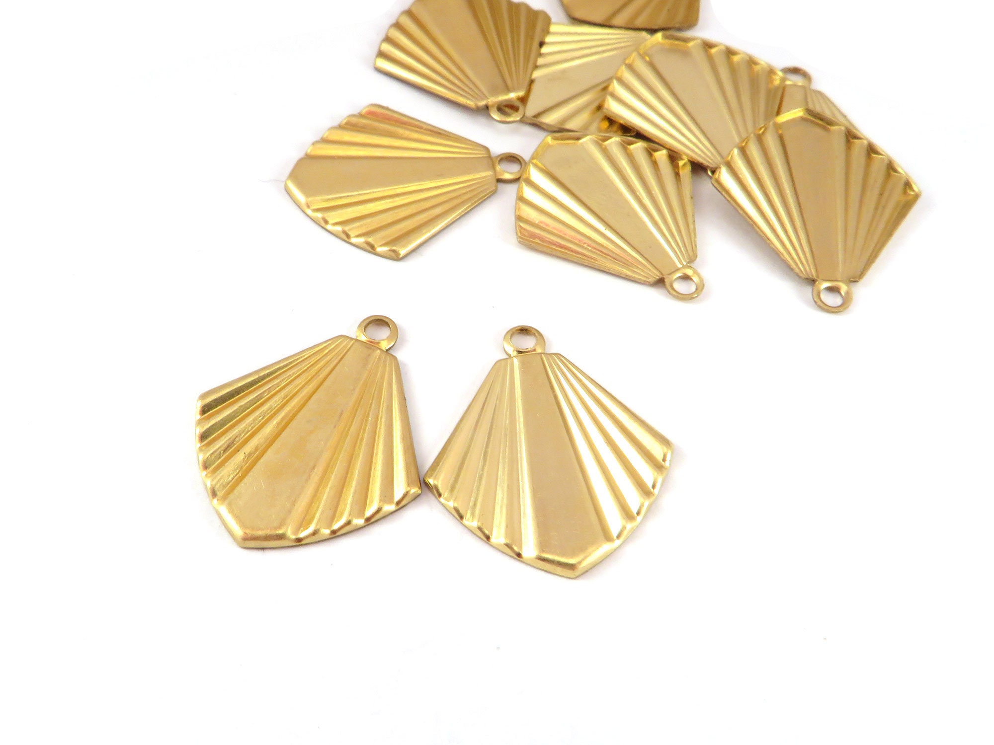 Findings Components & Blanks Brass Diamond Blank Relic Charm Drop