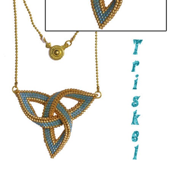 Collier "Triskel" (plusieurs couleurs au choix), tissage peyote de Delicas