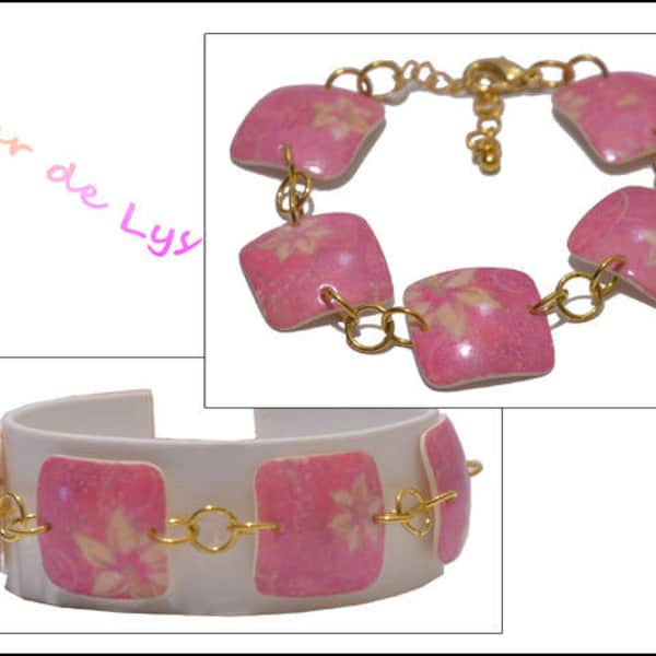 Fleur de Lys (bracelet en argile polymère)