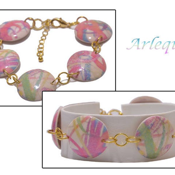 Arlequin (bracelet en argile polymère)