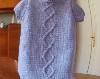 Robe en laine 4 ans tricotée à la main