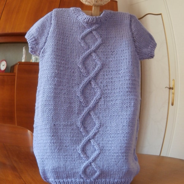 Robe en laine 4 ans tricotée à la main