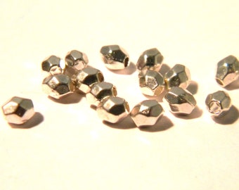 50 spacer bead silver, metal bead spacer, 4 mm, silver, Pearl bead A29