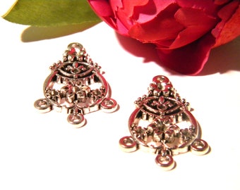 2 Cônes Connecteurs Pour Création De Bijoux - Apprêts 38x8mm, Idéal Pour Breloques