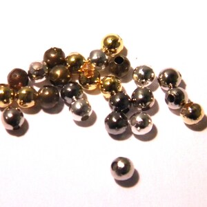 200 perles métal de séparation 4 mm perle entretoise argenté, doré, platine, bronze G28 image 2