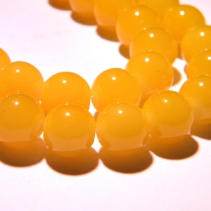 10 glass beads 10 mm way &quot;jade&quot; - yellow bright PG243 18