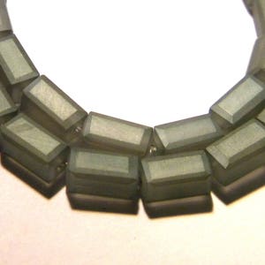 10 perles cuboide de 8 mm verre electroplate givré arc en ciel plaqué-gris irisé F64-6 image 1