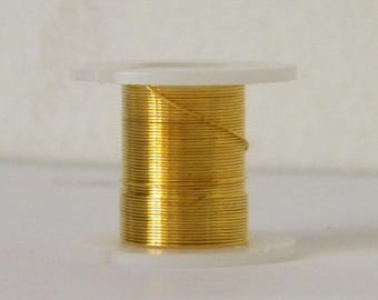 1 reel (3 M) of copper wire with 0.4 mm - railway - 4 mm copper wire wire - gold - H21