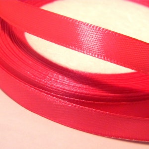 22 M satin ribbon 10mm - satin ribbon in spool - fuchsia satin ribbon - SA10 - 1