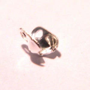 200 knots-cache node covers 4 x 2 mm, silver, open ends-G38A