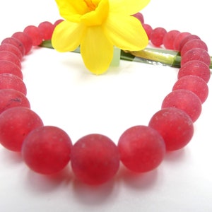 perle pierre naturelle , perle jade , perle 10 mm , jade givré, frozen jade  , 9 Pcs , rouge - gemmes pierres fines - Q387
