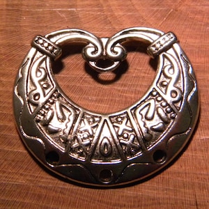 Pendant connector - motif oriental-36 mm-silver-PG102-16