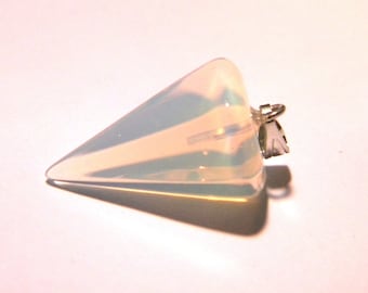 Pendant natural stone - Opal - 25mm - natural polished semi precious gemstone - F191-B