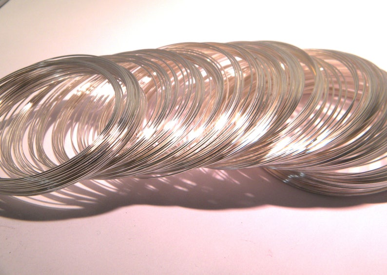 AF bright silver metal 6.5 cm-bracelet-shape memory 100 wire 0.6 mm