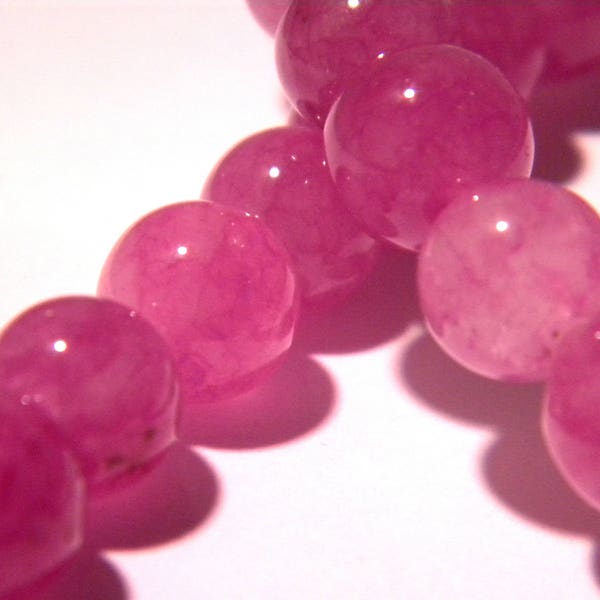 12 perles jade naturelle 8 mm -violet- gemme pierre fine - perle jade -pierres fines naturelles - G108-3