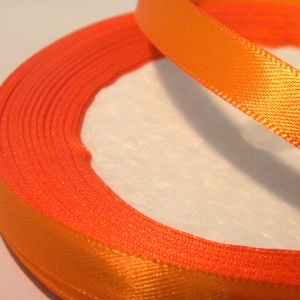 22 M satin ribbon 10mm - satin ribbon in spool - orange satin ribbon - SA10 - 6