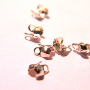 200 copriarco - copriarco 4 x 2 mm, oro rosa, estremità aperte - G38