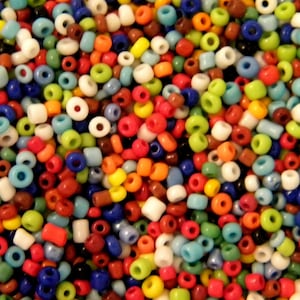 20 Gr Rock 2 mm - Milchglas - multicolor - ROC103 Glasperlen
