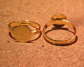 Bague Dorée Matelassée 16,5 Mm - Taille 54 - Métaux Mixtes - Neuf Sans Emballage