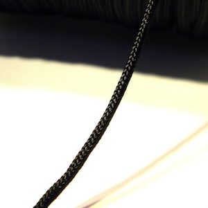 10 M 2 mm di filo di nylon - cordino macramè - nylon Shamballa nero - CN