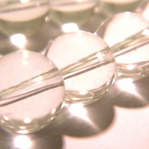 50 perle di vetro trasparenti - 10 mm - perle di vetro - perle di vetro - traslucide -G71