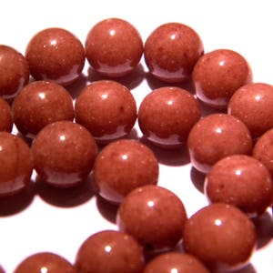 10 pearls jade mashan natural 8 mm - chocolate shiny - gem stone - PG111