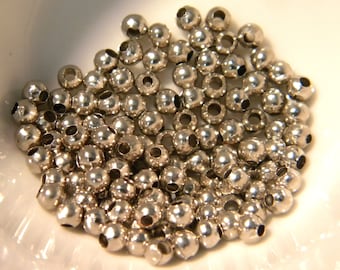 500 (20g) beads 3 mm - infills - silver separation beads- G259-3