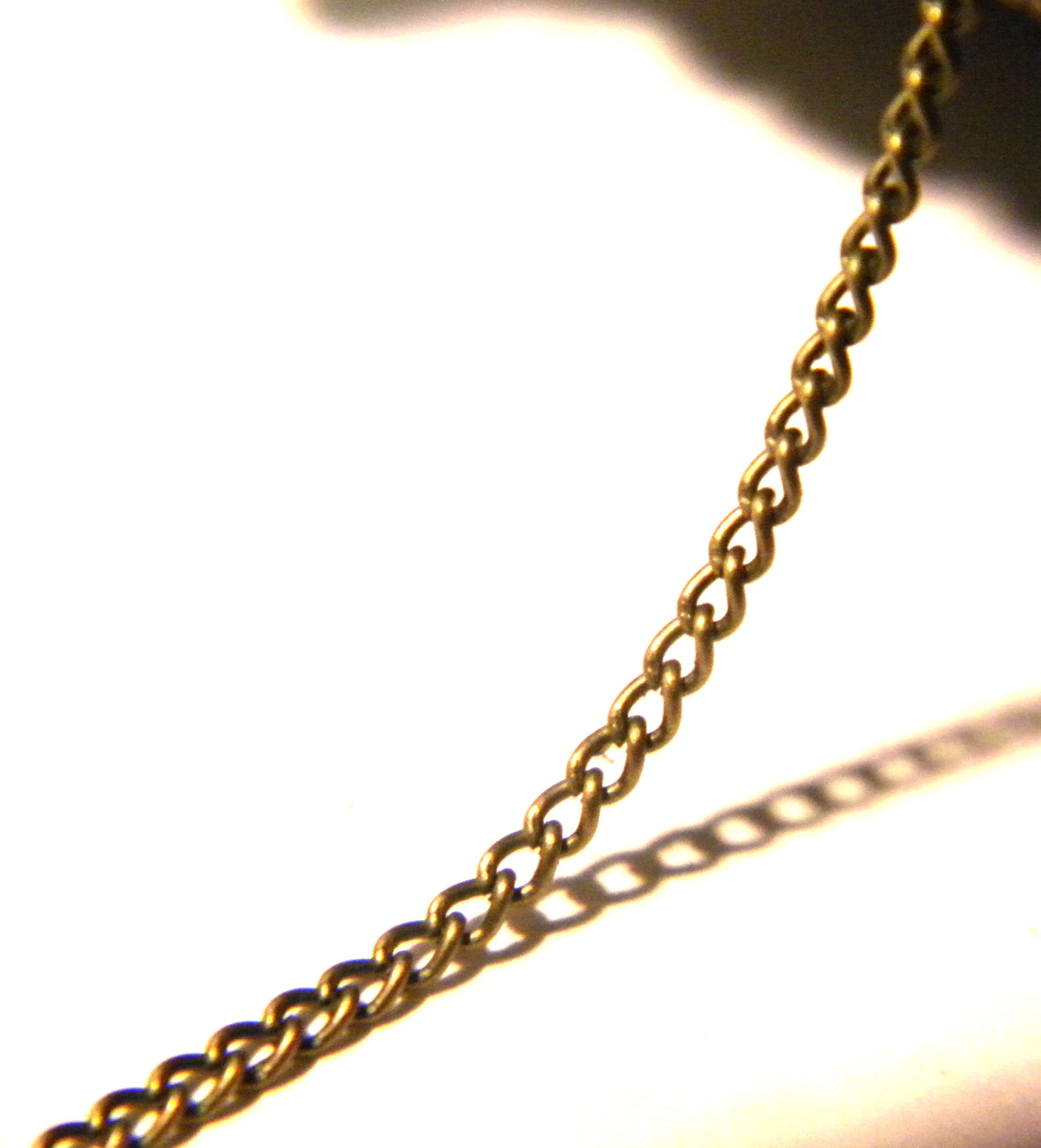2 M. twisted mesh chain, bronze sidewalk chain, link 2.5 mm x 1.6 mm - bronze mesh chain - 2M chain, NF78