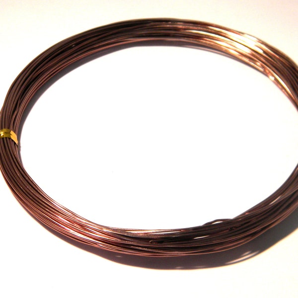 10 mètres de fil d'alu en 0.8 mm couleur - fil marron glacé  - FF30