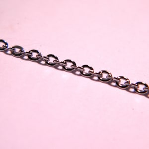 1 meter of chain 2 mm x 1.5 mm Platinum color - AB2