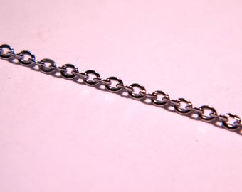 1 Meter Kette Rolo 2 x 1,5 mm Farbe Platinum - AB2