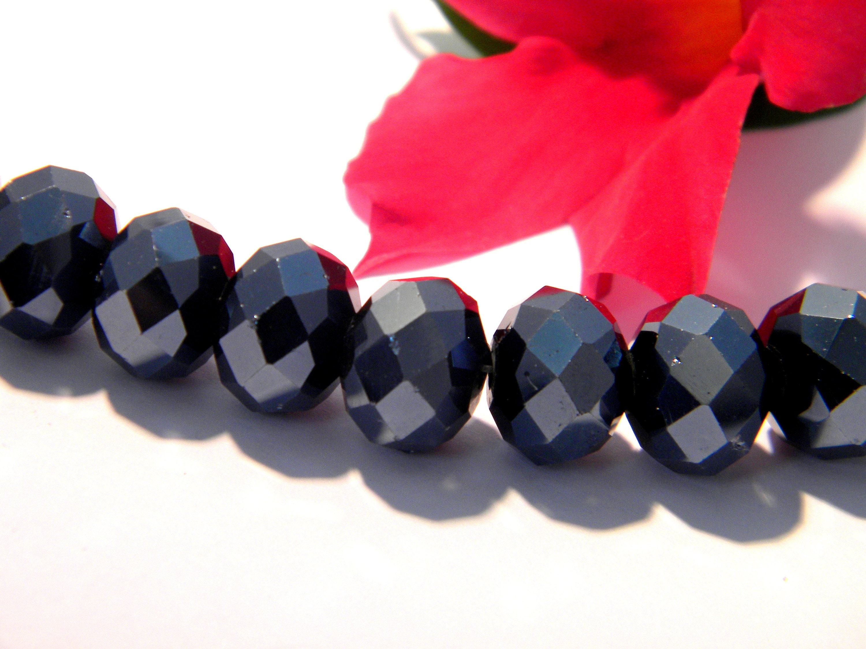 Lot De 35 Perles En Cristal Autrichien à Facettes 6x4 Mm - Neuf - Pour Création De Bijoux