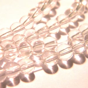 200 perline di vetro-trasparente - 4mm - perla vetro - vetro perline - traslucido - G69