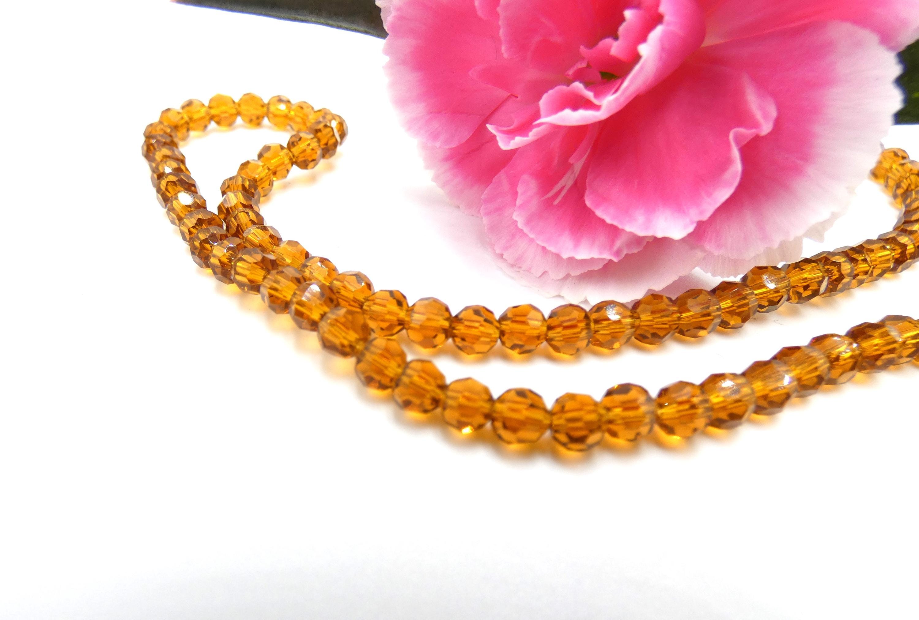 Lot De 35 Perles En Cristal Autrichien à Facettes - 6x4 Mm - Pour Création Bijoux
