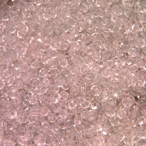 20 gr perles de rocaille verre 3 mm transparent-soit env.500 perles-  ROC39
