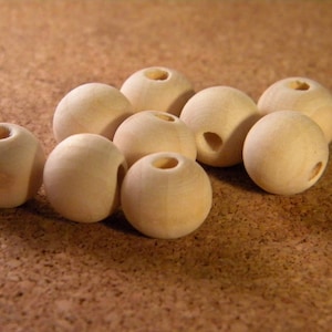 50 wooden beads-natural 10 mm - natural wood beads - moccasin - natural - B29