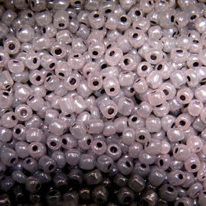 20grams iridescent 4 mm grey ROC67 Pearly glass seed beads image 2