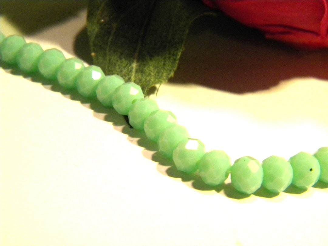 Lot De 150 Perles Vintage En Verre Vert Pistache - Forme Unique, Originaires Des Années 80 En Inde