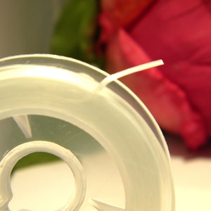 10 m Flat elastic thread 0.8 mm, flat elastic crystal thread, transparent thread, 0.8 mm thread - Q209