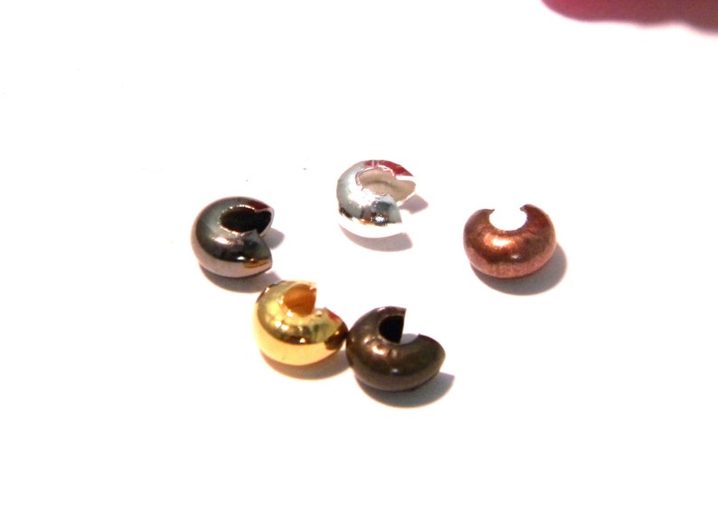 perles caches noeuds 4 mm, cache noeuds , coloris mixte, 40 Pcs, H17 image 1