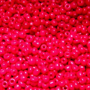20 gr glass seed beads 4 mm dark fuchsia - approx. 800 beads - ROC404