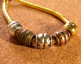 4 bead European metal Tibetan - metal mixed 8 mm to 18
