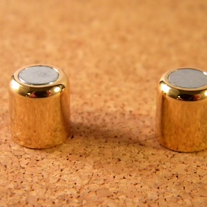 magnetic clasp - magnet set - column gold plated 20 mm x 10mm FM03