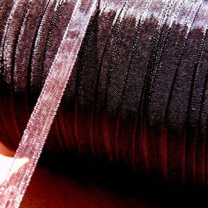 10 meters of 6 mm - deep black-OR11 organza Ribbon