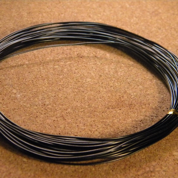 20 meters of thread of aluminum in 0.8 mm black - metal wire - wire cable-BE