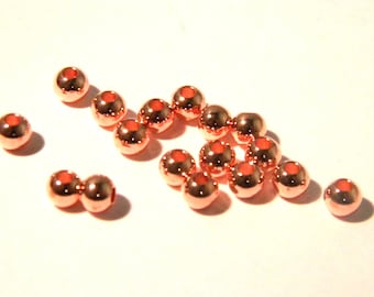 25 spacer bead rose gold, rose gold metal bead spacer, 4 mm, Pearl bead, A27