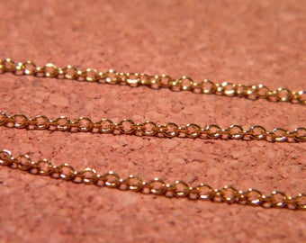 2 M very fine forçat link chain - 2 mm x 1.5 mm gold - NF4 link chain