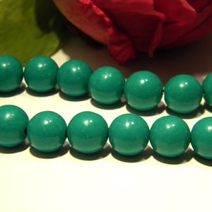10 natural mashan jade beads 10 mm - green - fine stone gem - jade 10mm - Q187-3