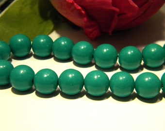 10 perles jade mashan  naturelle 10 mm -vert- gemme pierre fine - jade 10mm - Q187-3